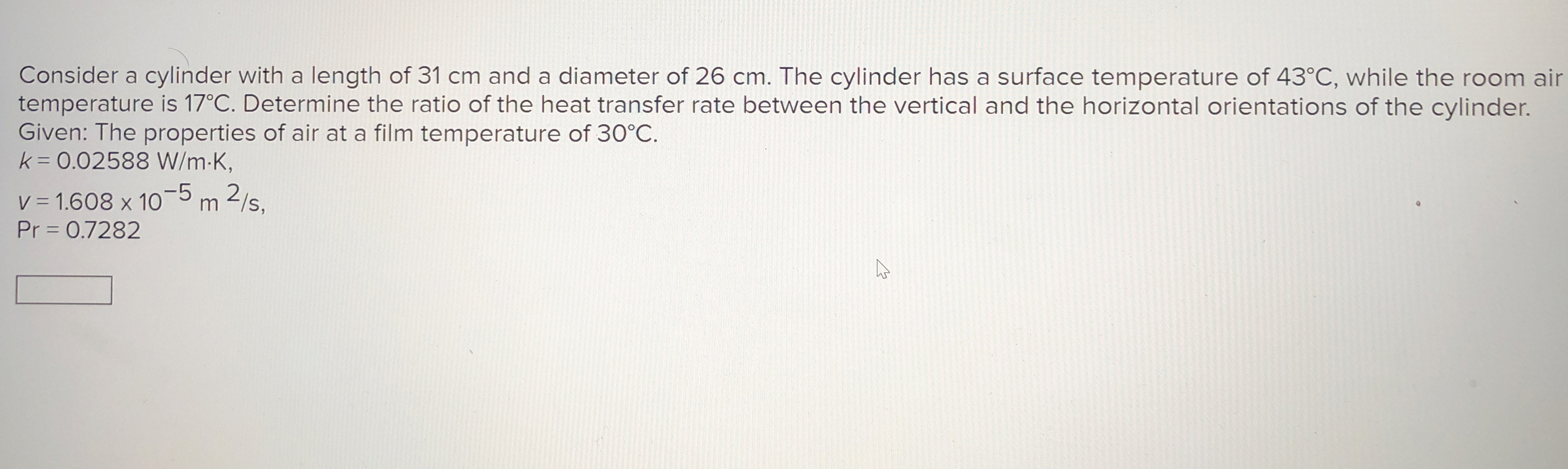 Consider a cylinder with a length of 3 1 cm and a