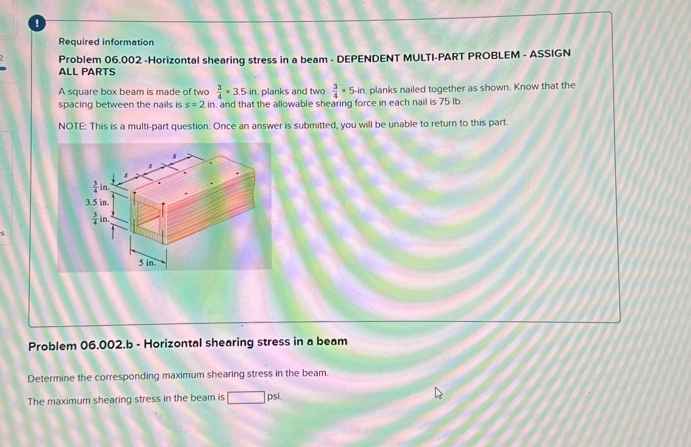 ! Required information Problem 0 6 . 0 0 2 -