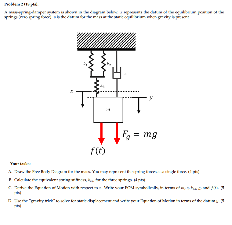 Your tasks: A . Draw the Free Body Diagram for