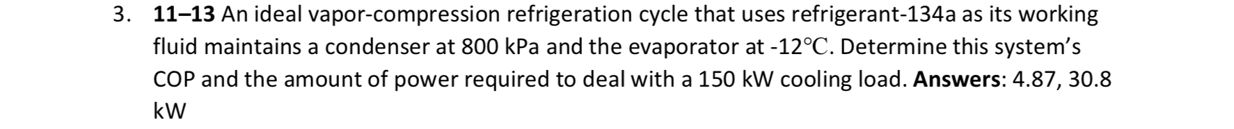 1 1 - 1 3 An ideal vapor - compression