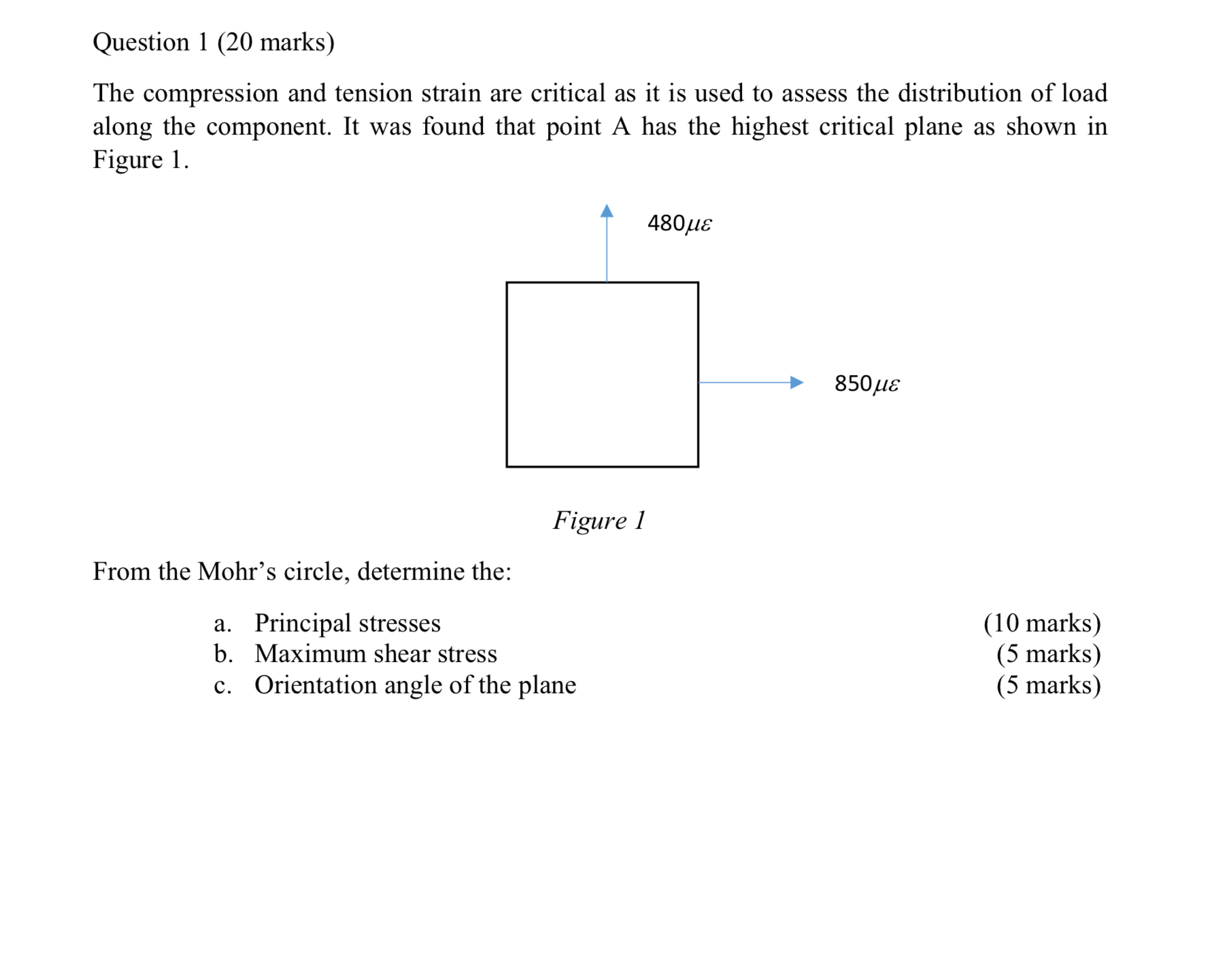 Question 1 ( 2 0 marks ) The compression and