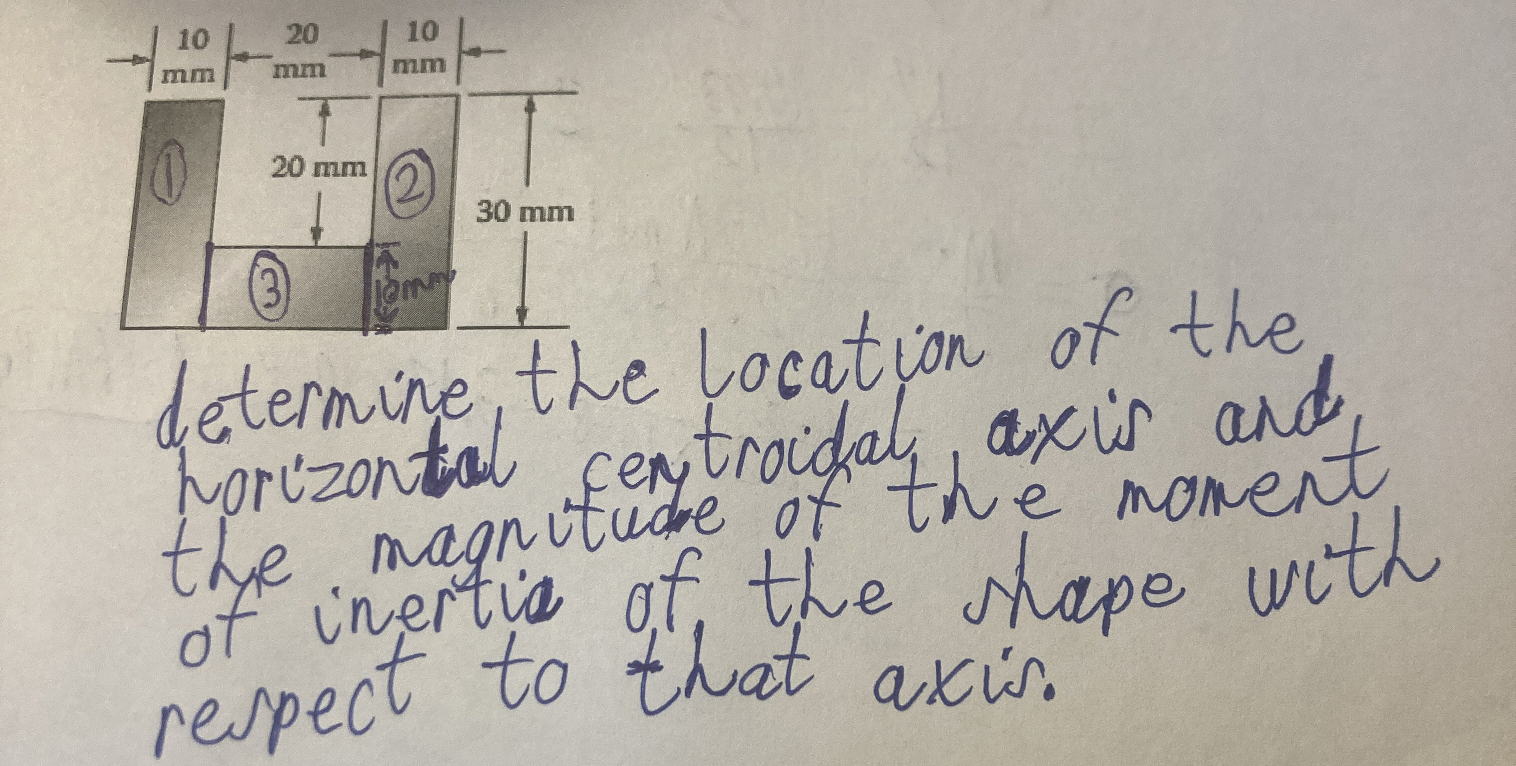 determine the location of the horizontal