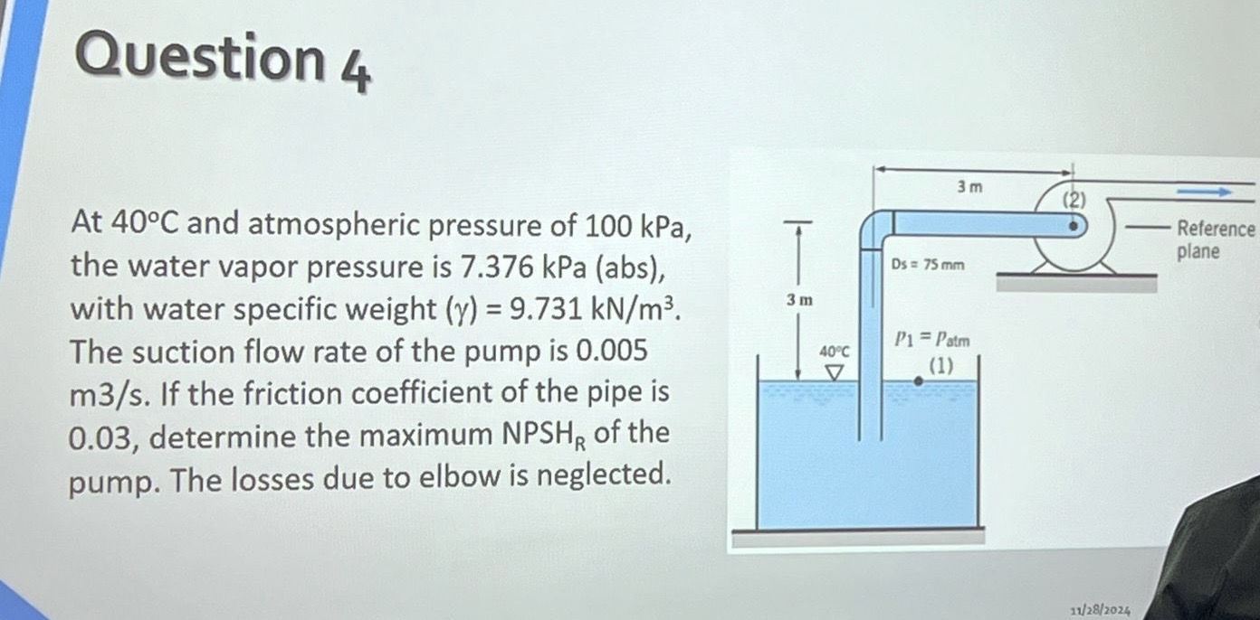 Question 4 At 4 0 C and atmospheric pressure of 1