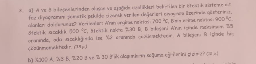 a ) A ve B bile enlerinden olu an ve a a da