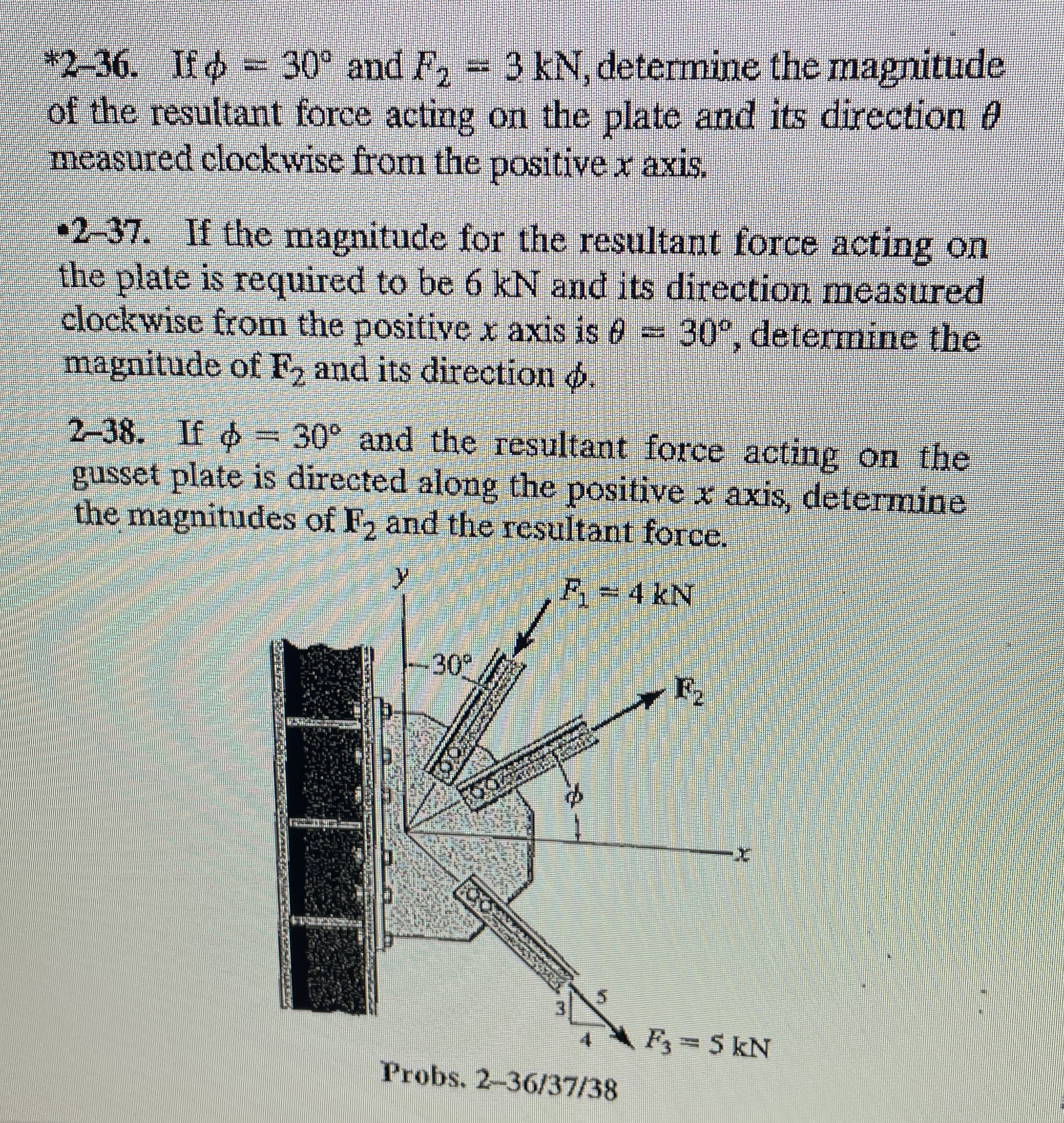 Solve just for 2 - 3 6 using the component method