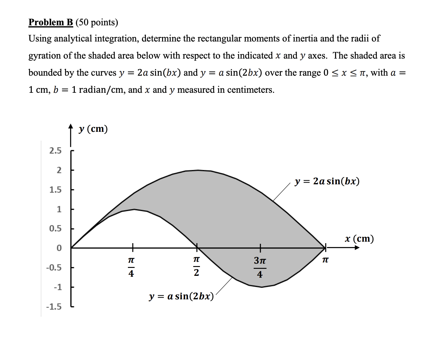 Problem B ( 5 0 points ) Using analytical