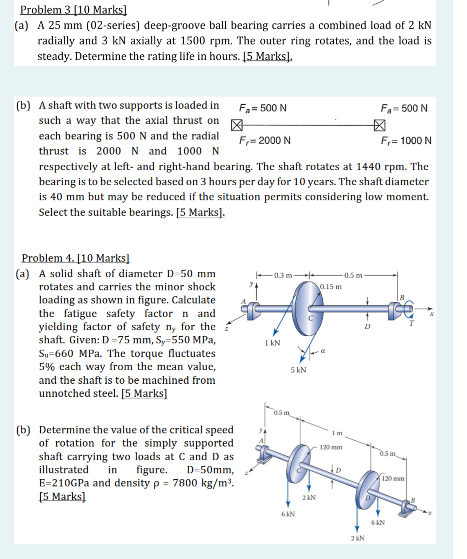Problem 3 [ 1 0 Marks ] ( a ) A 2 5 mm ( 0 2 -