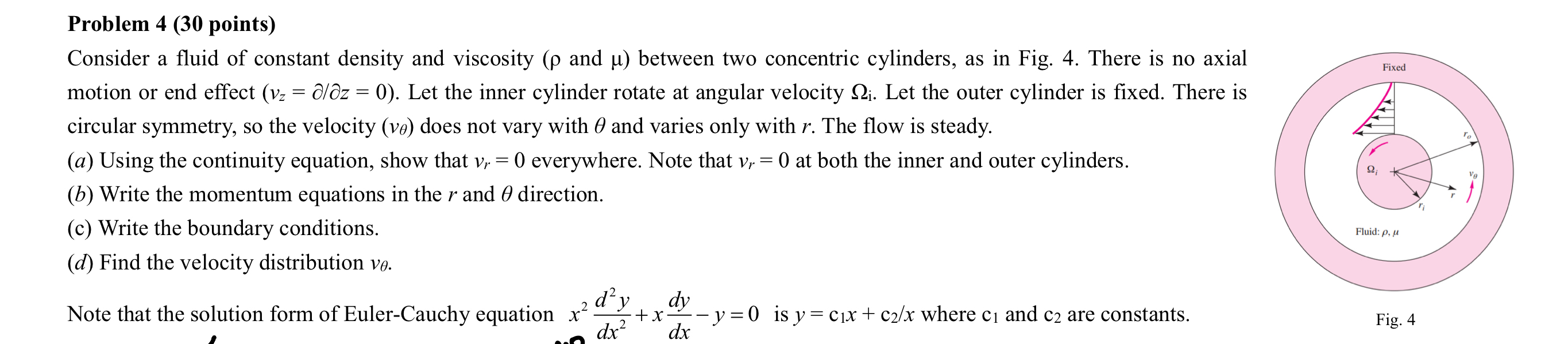 Problem 4 ( 3 0 points ) Consider a fluid of