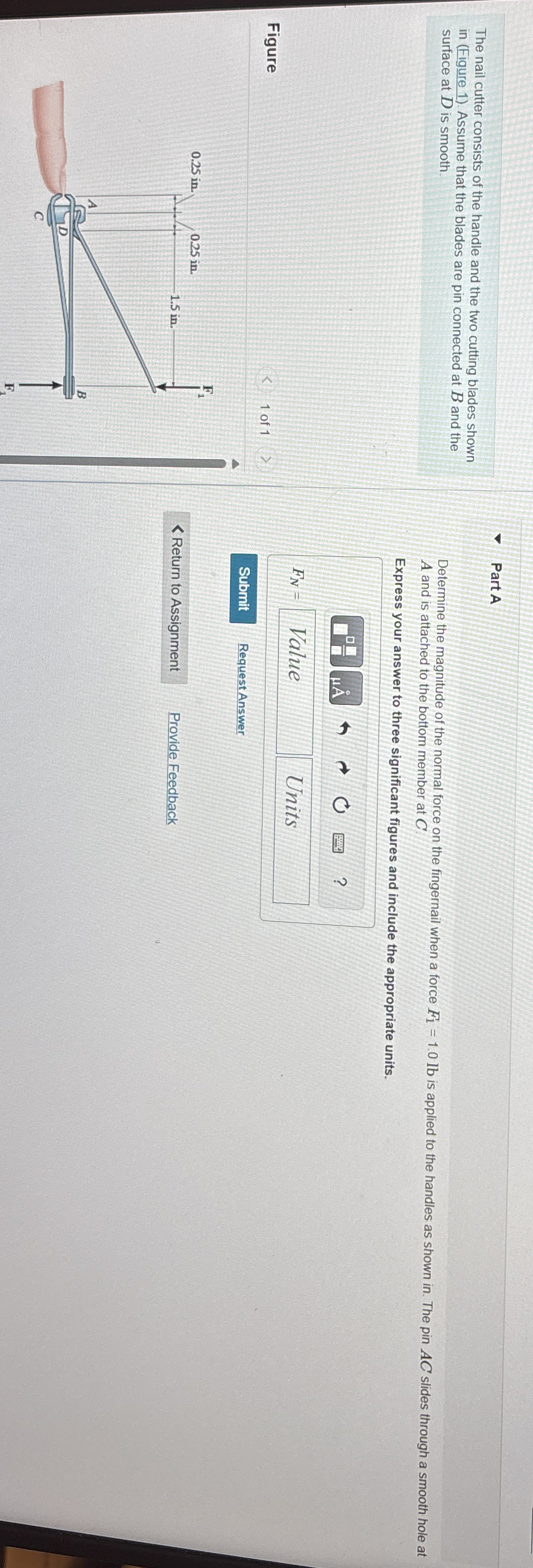 The nail cutter consists of the handle and the