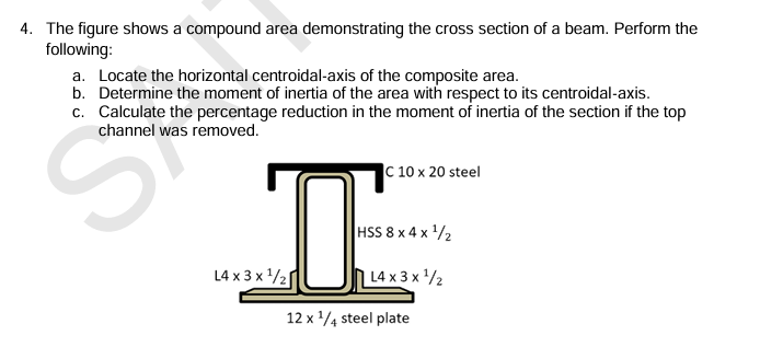 4 . The figure shows a compound area