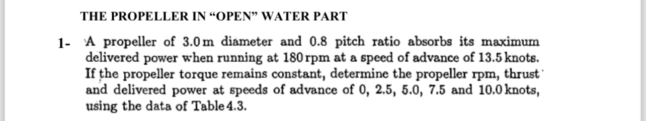 THE PROPELLER IN "OPEN" WATER PART 1 - A