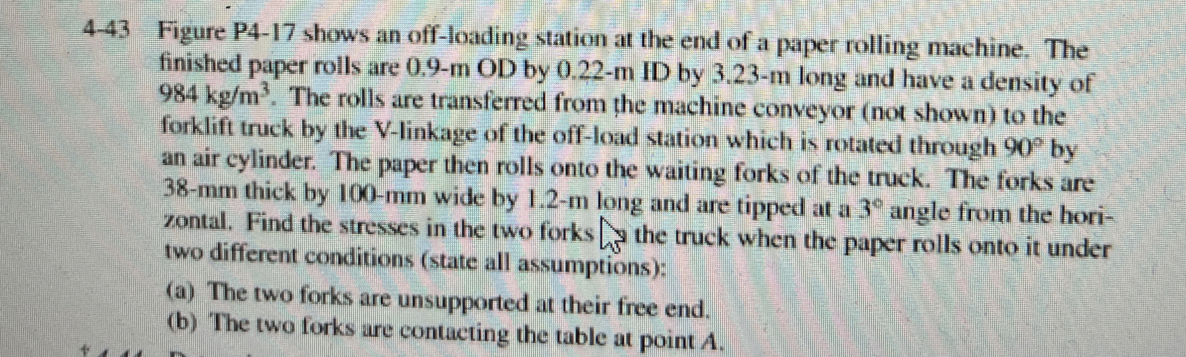 4 - 4 3 Figure P 4 - 1 7 shows an off - loading