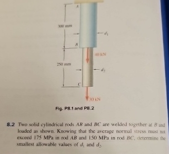 Fig. P 8 . 1 and P 8 . 2 8 . 2 Two solid