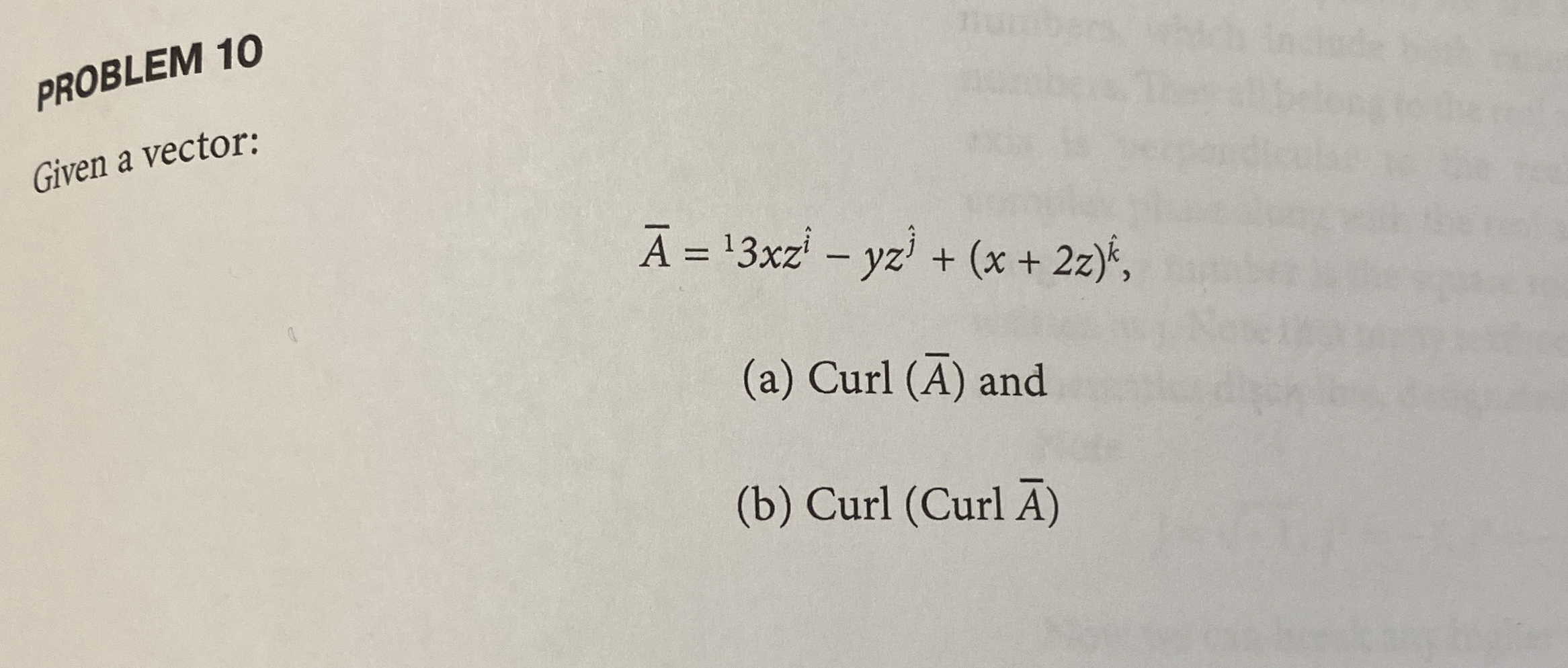 PROBLEM 1 0 Given a vector: ? b a r ( A ) = ? 1 3
