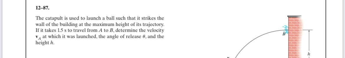 1 2 - 8 7 . The catapult is used to launch a ball