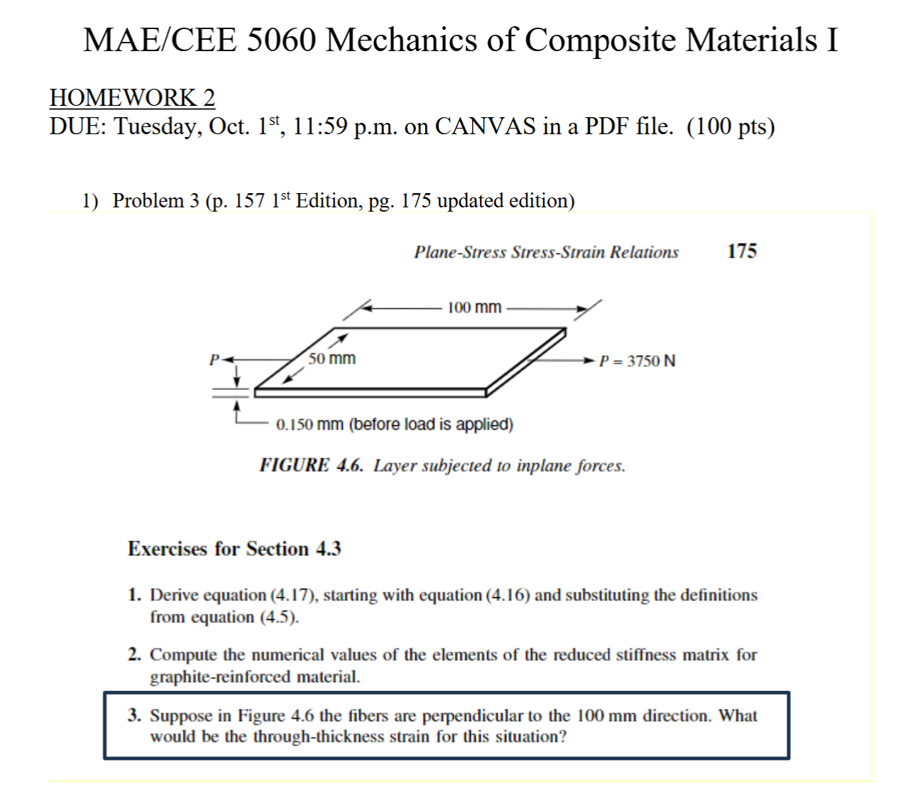 MAE / CEE 5 0 6 0 Mechanics of Composite
