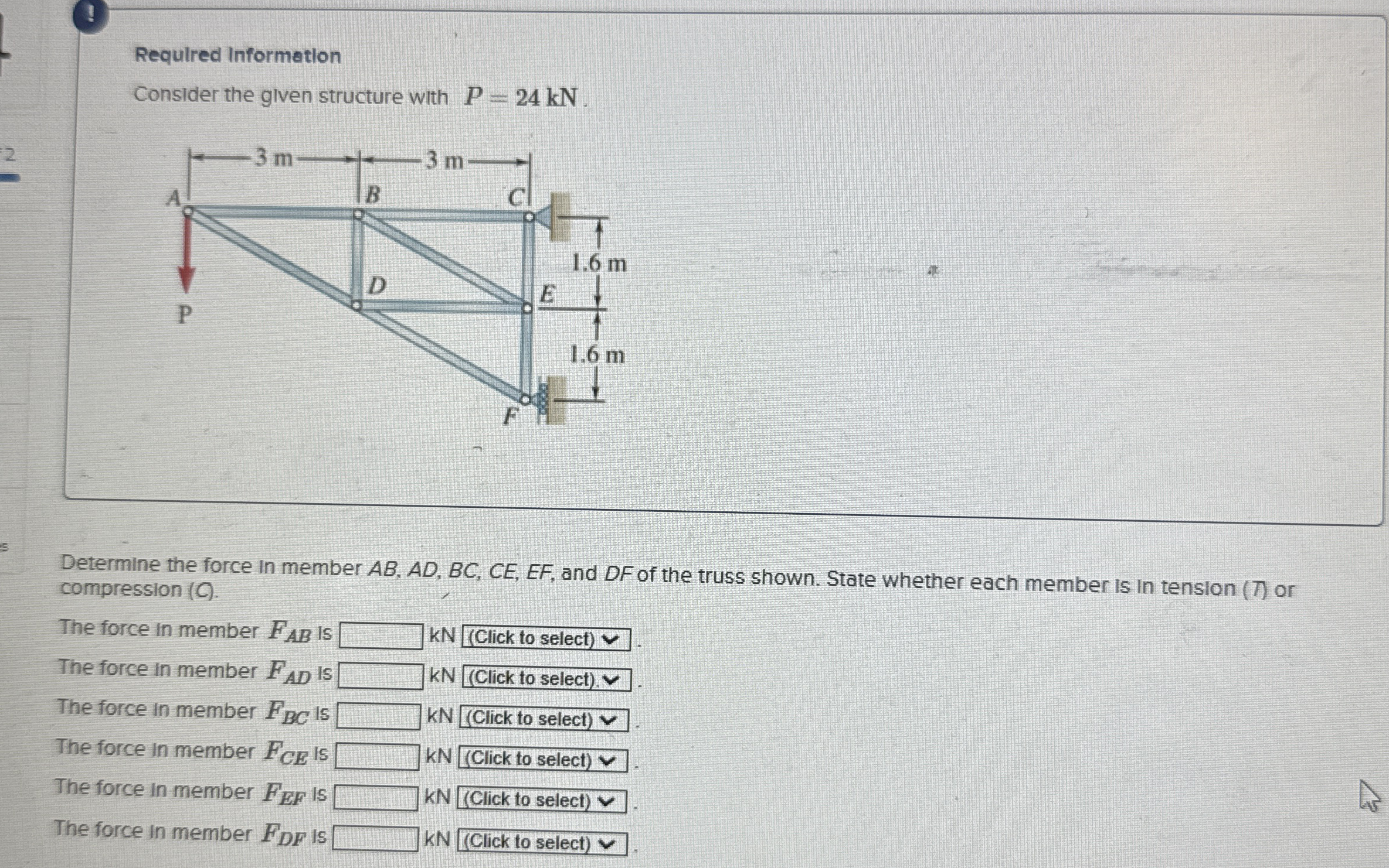 Requlred Information Consider the given structure