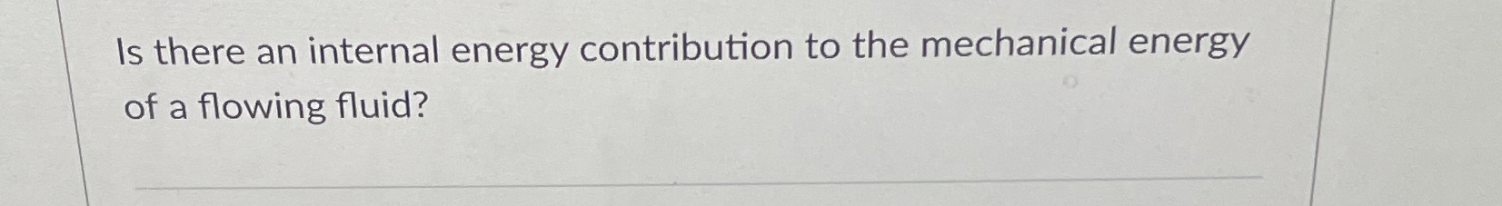 Is there an internal energy contribution to the