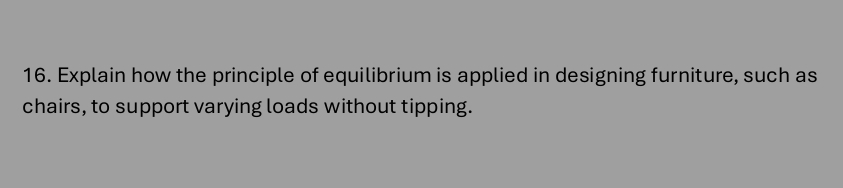 Explain how the principle of equilibrium is
