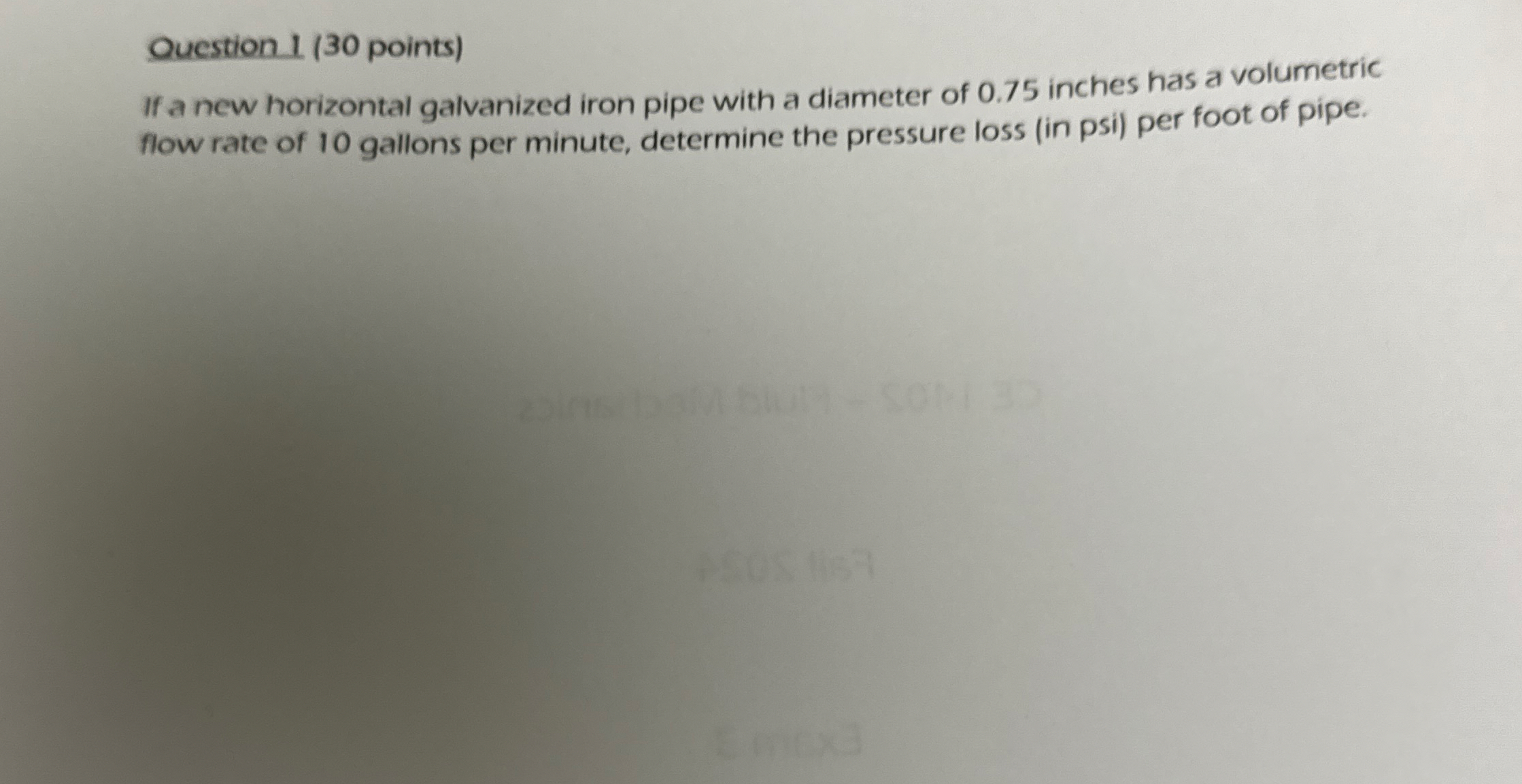 Ouestion 1 ( 3 0 points ) If a new horizontal