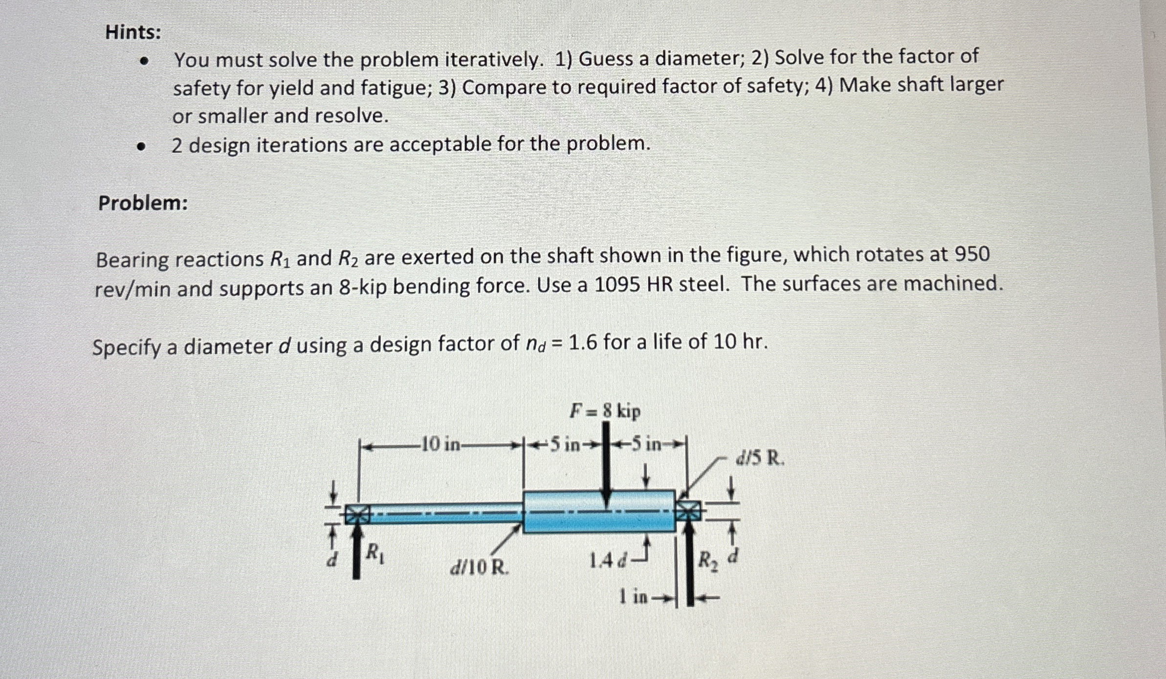 Hints: You must solve the problem iteratively. 1