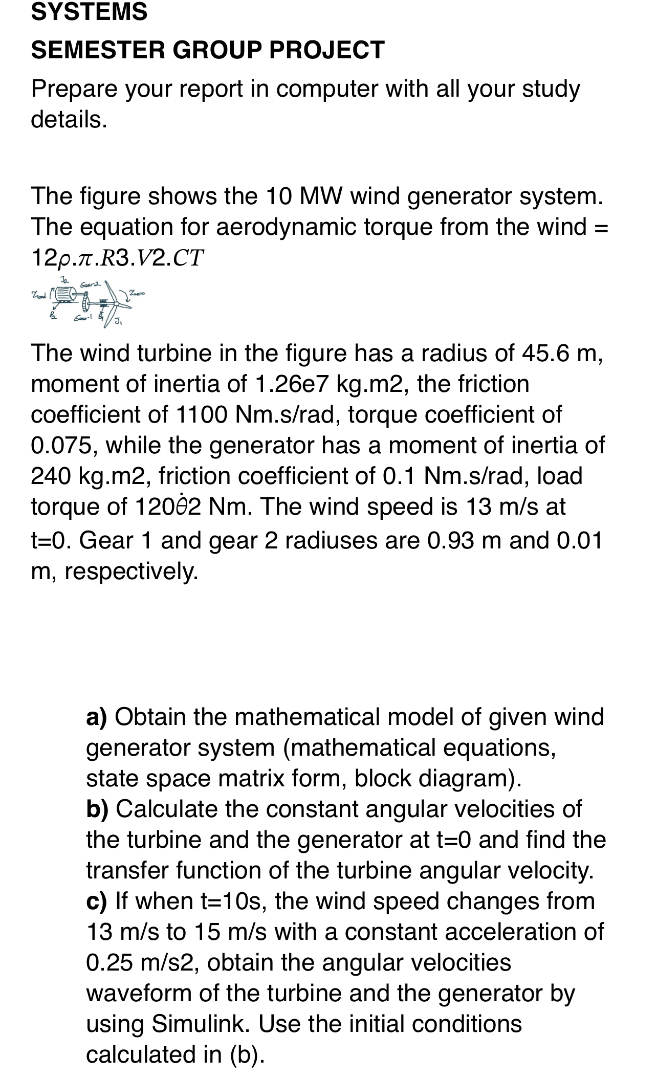 SYSTEMS SEMESTER GROUP PROJECT Prepare your