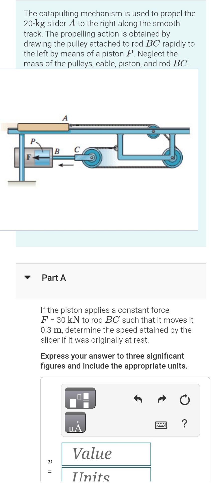 The catapulting mechanism is used to propel the 2