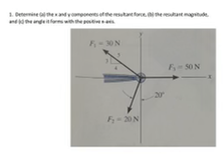 Determine ( a ) the x and y components of the