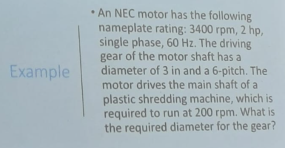 - An NEC motor has the following nameplate