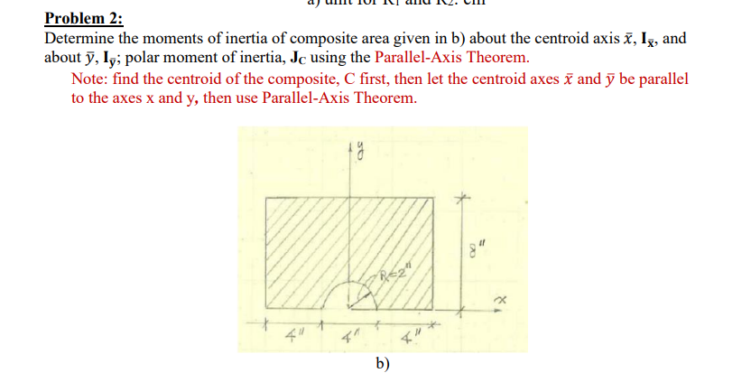 Problem 2 : Note: find the centroid of the