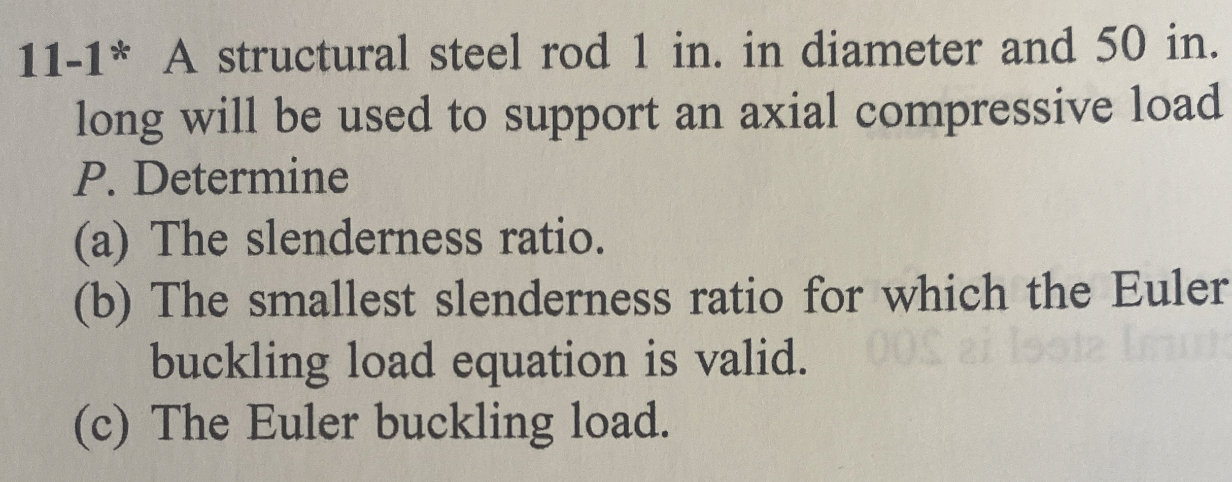 1 1 - 1 * A structural steel rod 1 in . in