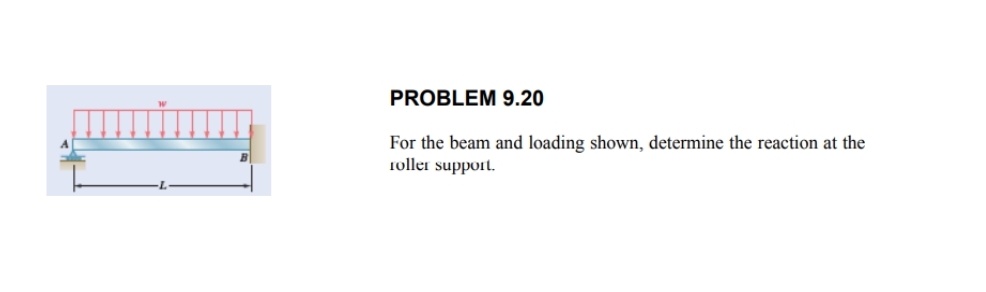 PROBLEM 9 . 2 0 For the beam and loading shown,