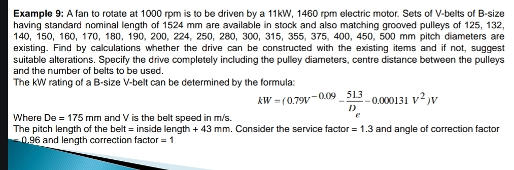 Example 9 : A fan to rotate at 1 0 0 0 rpm is to