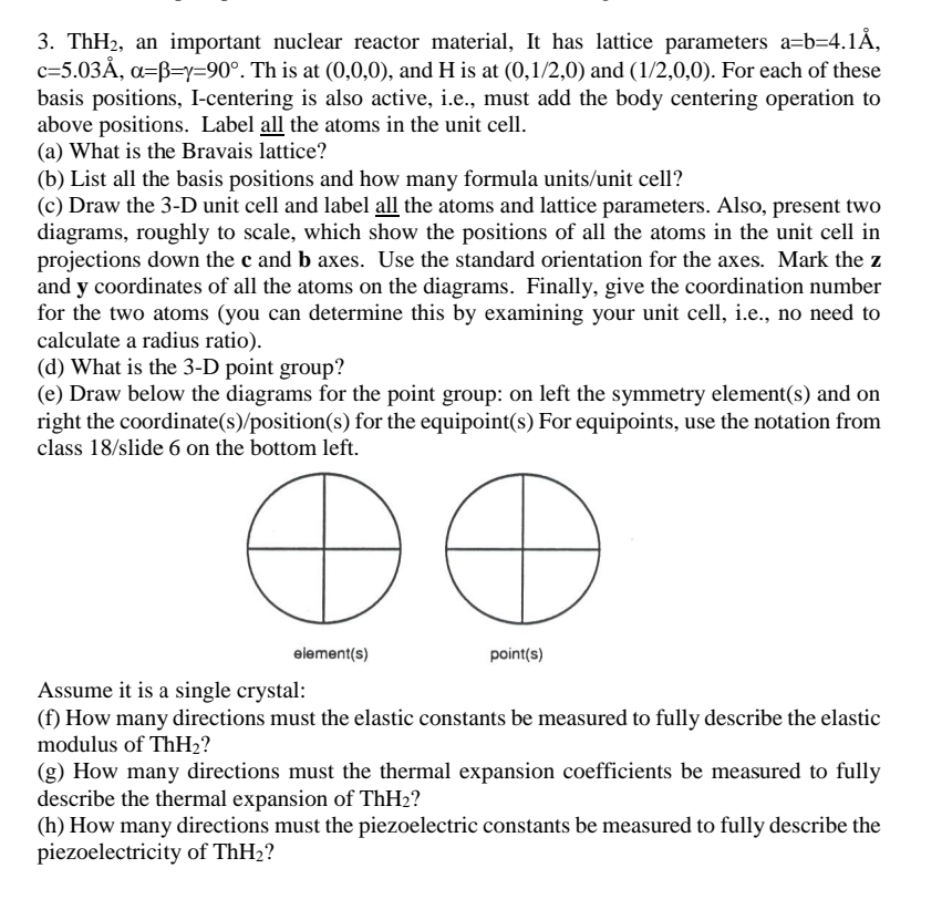 T h H 2 , an important nuclear reactor material,