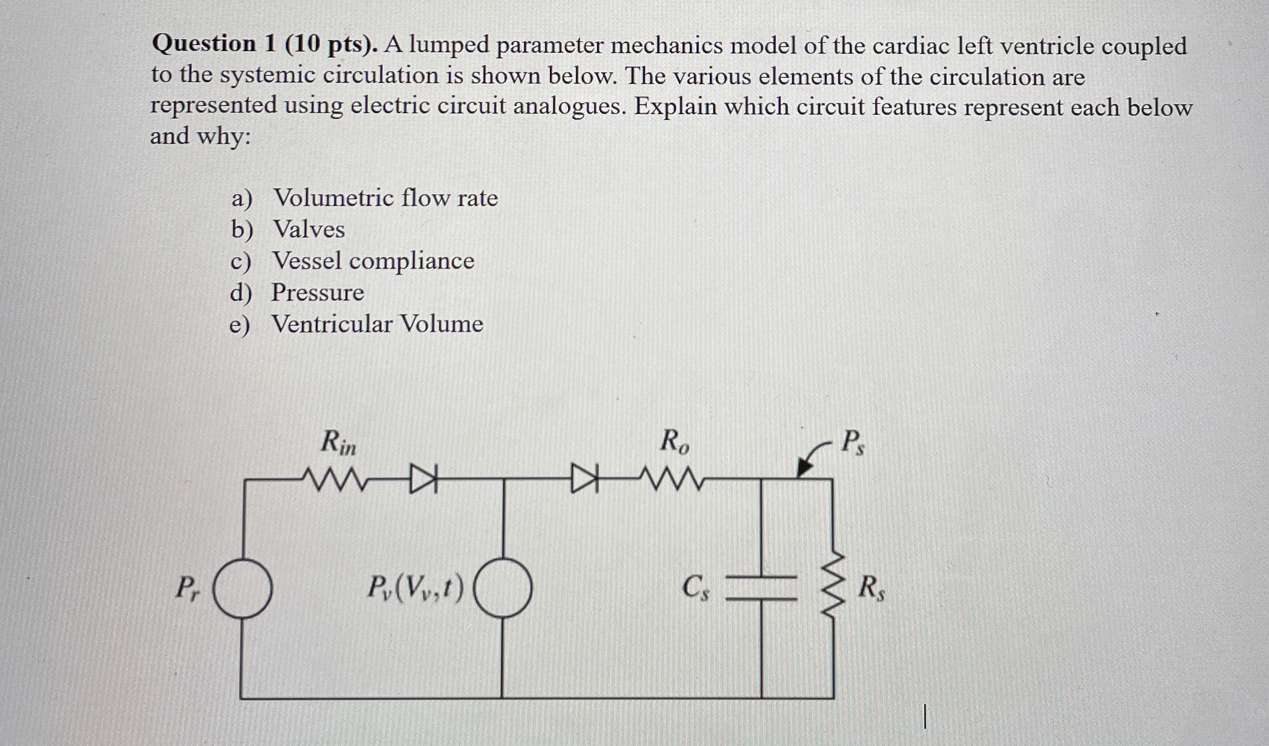 Question 1 ( 1 0 p t s . A lumped parameter