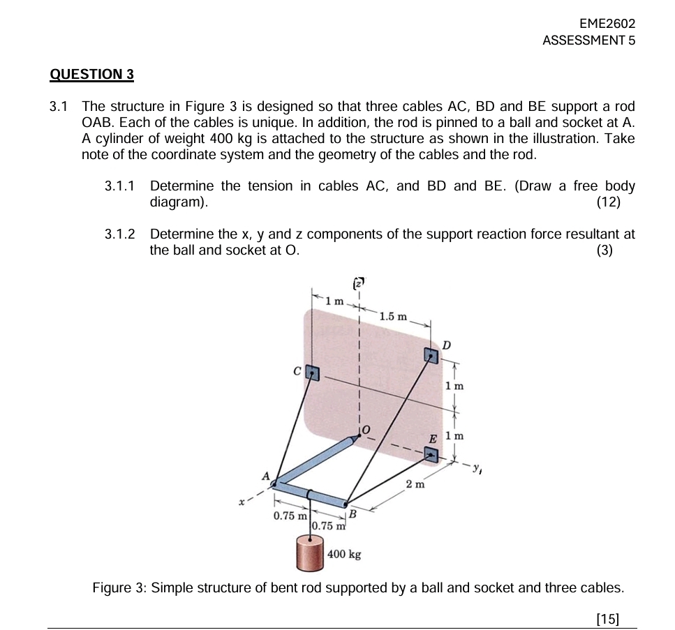 EME 2 6 0 2 ASSESSMENT 5 QUESTION 3 3 . 1 The