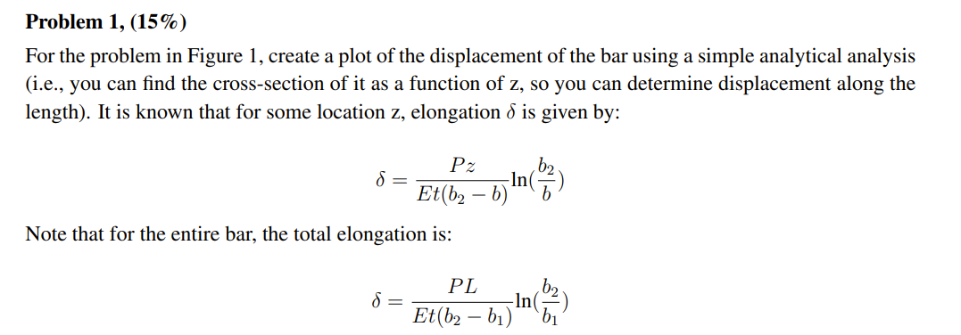 Problem 1 , ( 1 5 % ) Introduction For the
