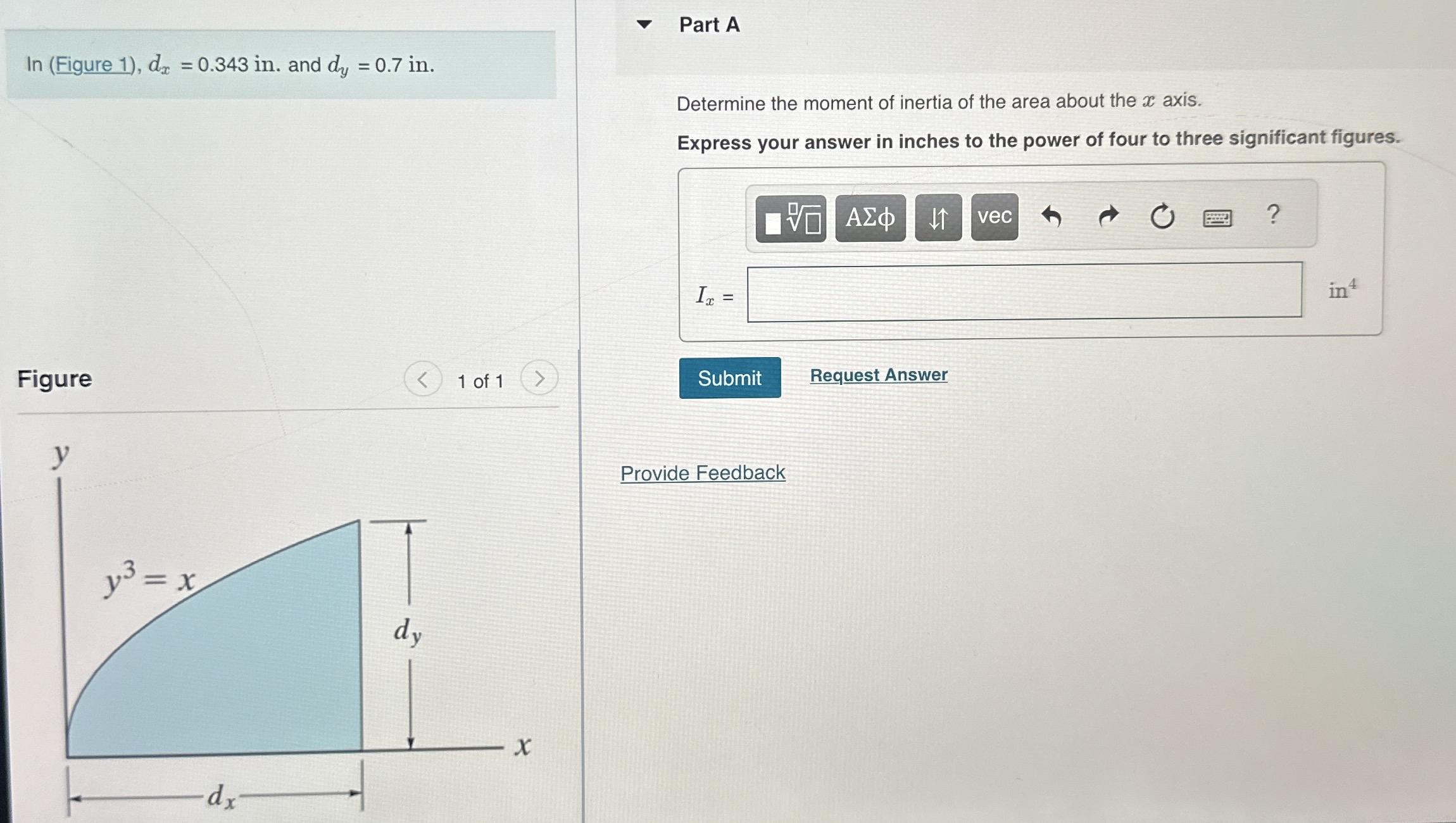 l n ( Figure 1 ) , d x = 0 . 3 4 3 in . and d y =