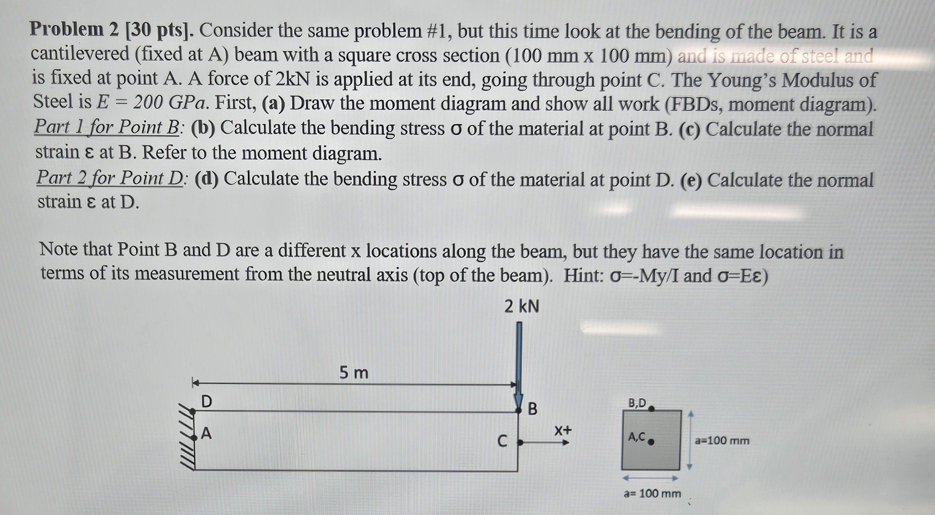 Problem 2 [ 3 0 pts ] . Consider the same problem