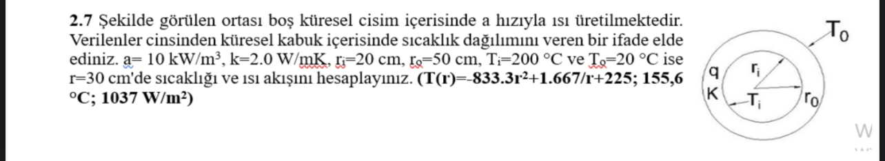 2 . 7 ekilde g r len ortas bo k resel cisim i