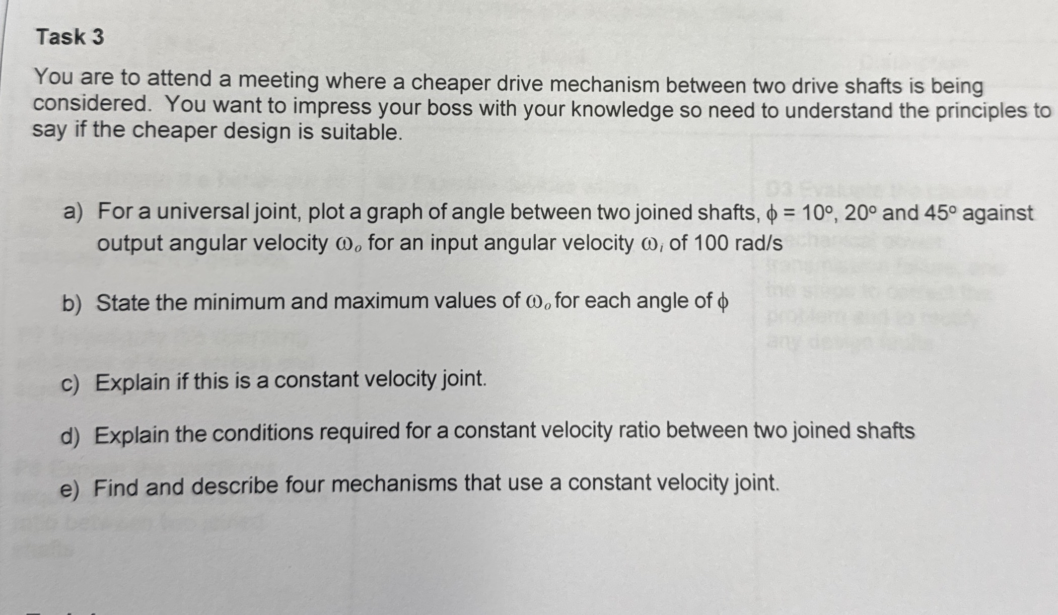 Task 3 You are to attend a meeting where a