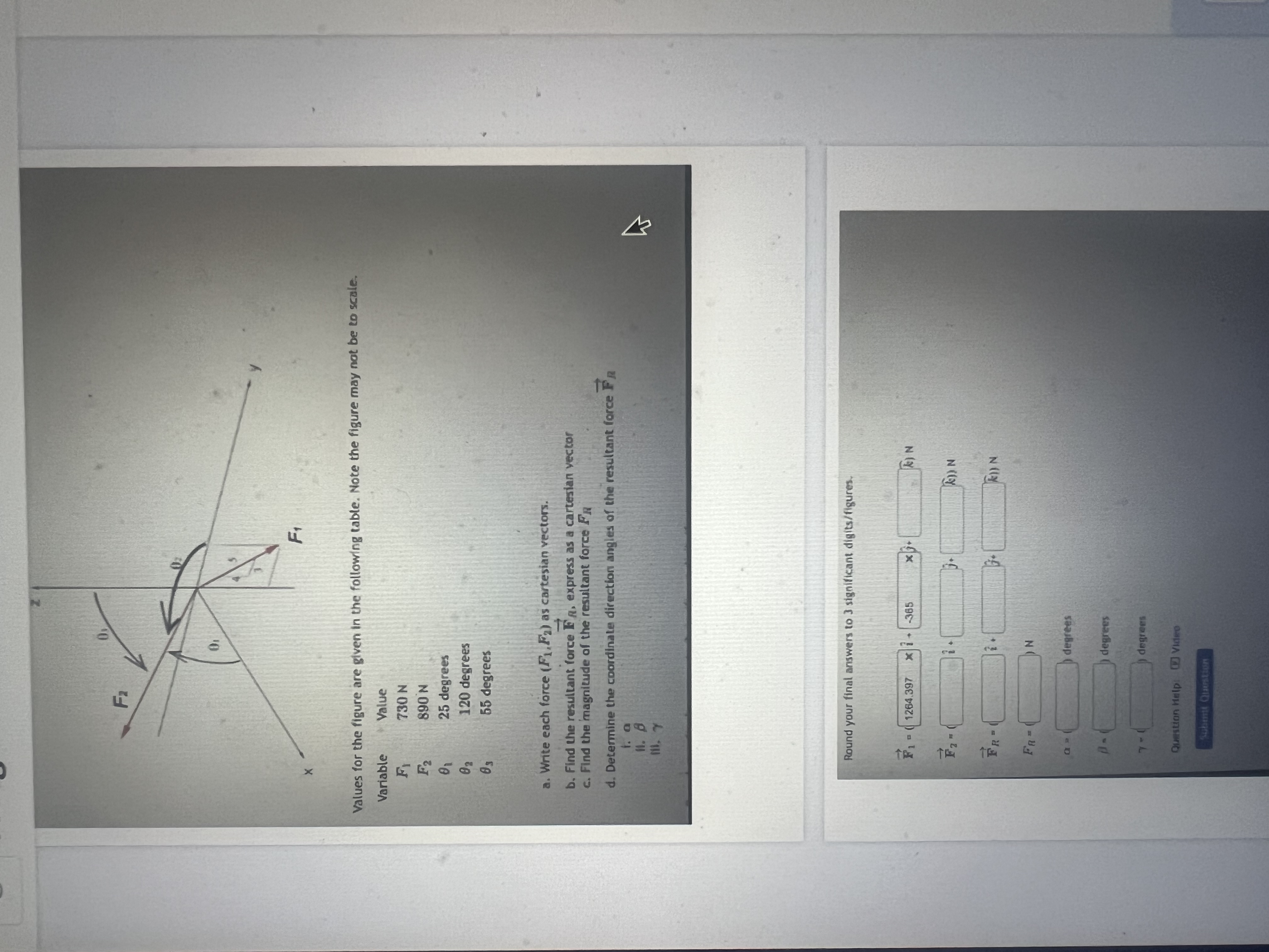 forces are applied to a hook. es for the figure