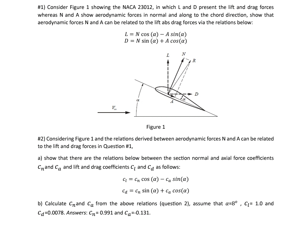 # 1 ) Consider Figure 1 showing the NACA 2 3 0 1