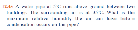 1 2 . 4 5 A water pipe at \ ( 5 ^ { \ circ } \