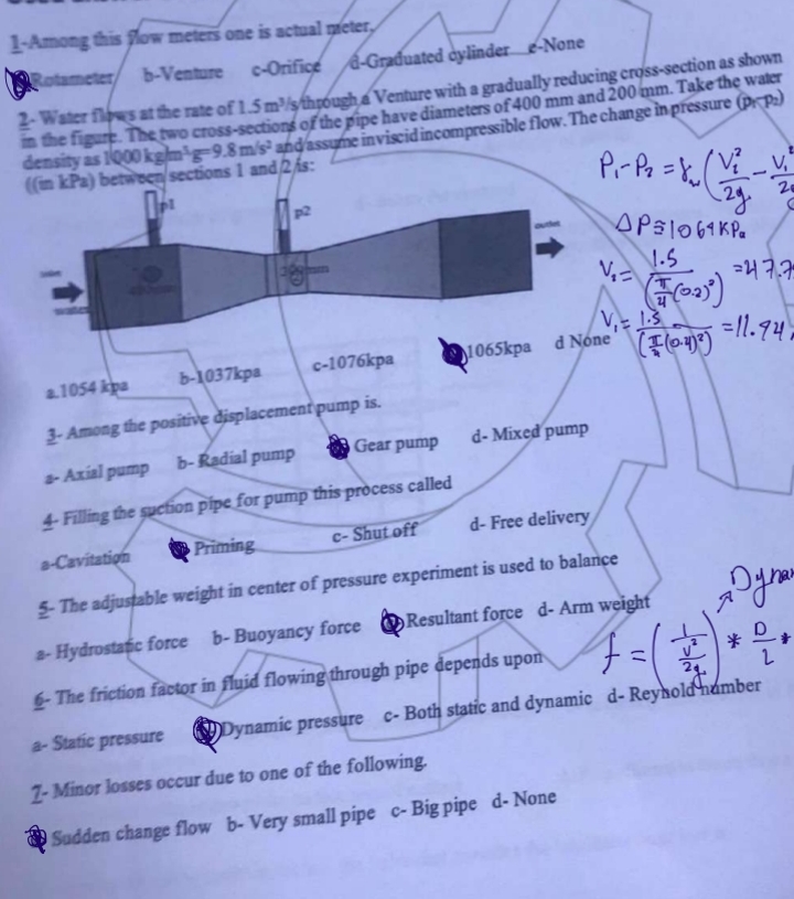 1 - Among this fow meters one is actual peter, b