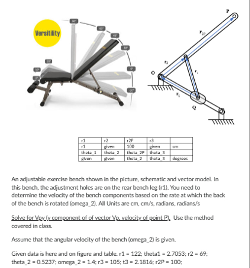 An adjustable exercise bench shown in the