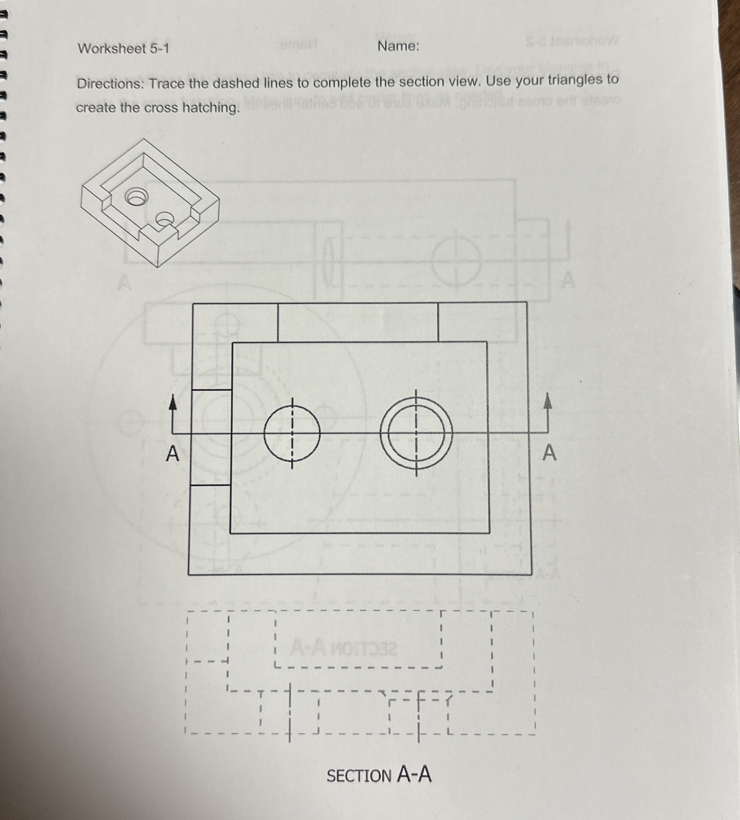 Worksheet 5 - 1 Name: Directions: Trace the