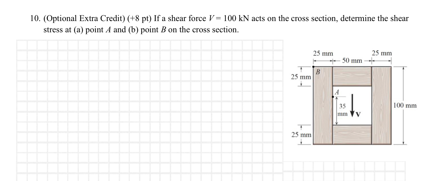 ( Optional Extra Credit ) ( + 8 pt ) If a shear