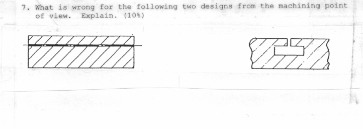 7 . What is wrong for the following two designs