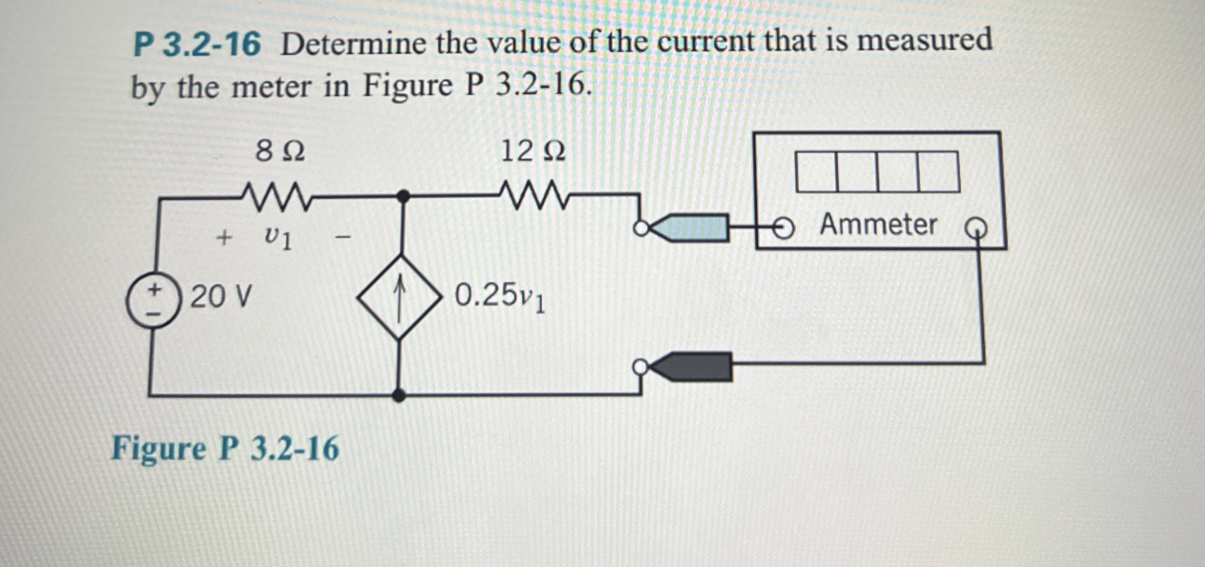 P 3 . 2 - 1 6 Determine the value of the current